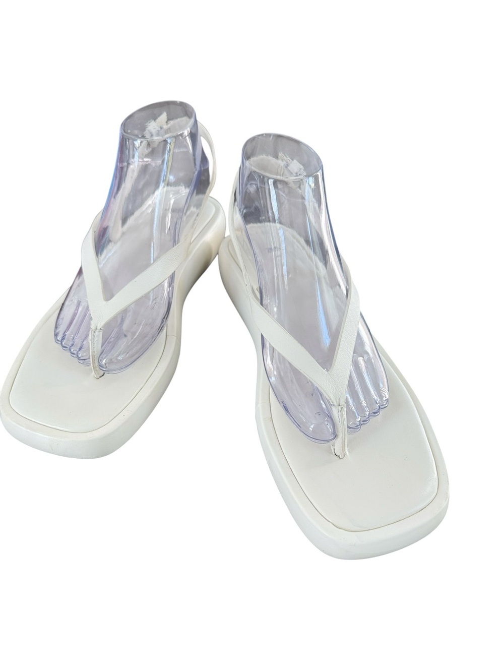 Zara Platform Thong Sandals Size 40 US 9 - Picture 1 of 9
